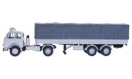 Н789 МАЗ 504В с полуприцепом 5205А SovTransavto, белый, масштабная модель, scale43, Наш Автопром