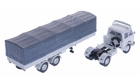Н789 МАЗ 504В с полуприцепом 5205А SovTransavto, белый, масштабная модель, scale43, Наш Автопром
