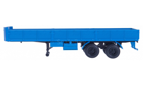 H856 МАЗ 5205А полуприцеп, синий, масштабная модель, scale43, Наш Автопром