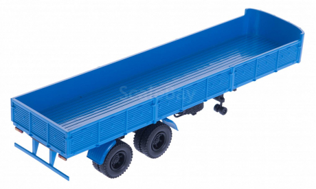 H856 МАЗ 5205А полуприцеп, синий, масштабная модель, scale43, Наш Автопром