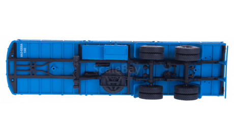 H856 МАЗ 5205А полуприцеп, синий, масштабная модель, scale43, Наш Автопром
