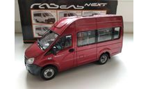 ГА3ель Некст A65R22 микроавтобус, красный Н659, масштабная модель, ГАЗ, Наш Автопром, scale43