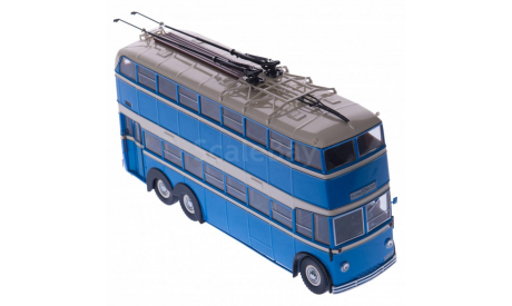 Троллейбус ЯТБ-3 1938 г. (голубой/бежевый), масштабная модель, scale43, ULTRA Models
