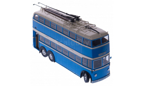 Троллейбус ЯТБ-3 1938 г. (голубой/бежевый), масштабная модель, scale43, ULTRA Models