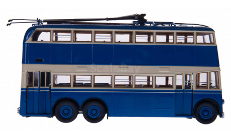 Троллейбус ЯТБ-3 1938 г. (голубой/бежевый), масштабная модель, scale43, ULTRA Models