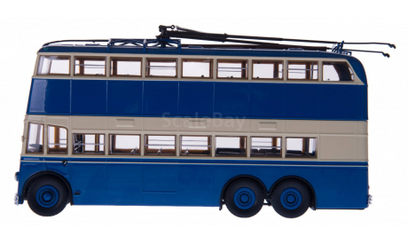 Троллейбус ЯТБ-3 1938 г. (голубой/бежевый), масштабная модель, scale43, ULTRA Models