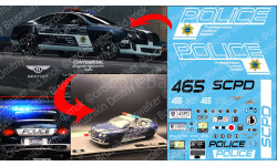 Набор декалей 1/43 Bentley Continental Supersports NFS HP POLICE