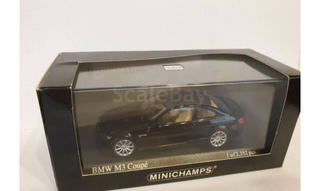 BMW M3 E92 (Minichamps 1:43) Black, масштабная модель, scale43