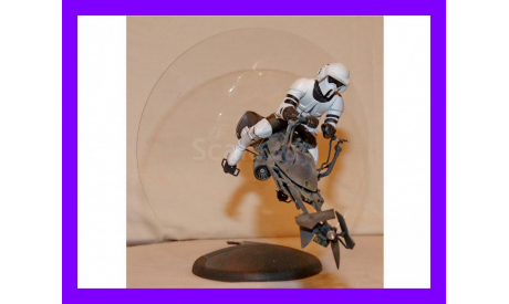 1/11 Star Wars Speeder Bike Flight Display AMT/ERTL 6352 модель Спидербайк 74-Z с штурмовиком разведчиком Имперской армии Звездные войны, масштабные модели бронетехники, мотоцикл, Коллекция Новостройки СПб, scale10