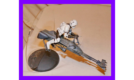1/11 Star Wars Speeder Bike Flight Display AMT/ERTL 6352 модель Спидербайк 74-Z с штурмовиком разведчиком Имперской армии Звездные войны, масштабные модели бронетехники, мотоцикл, Коллекция Новостройки СПб, scale10