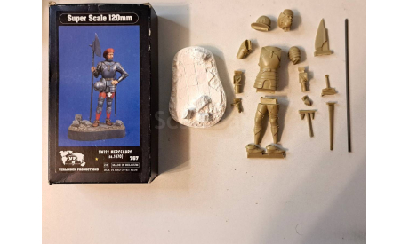 1/16 сборная модель Швейцарский наемник 1470 год Верлинден 767, фигурка, коллекция Новостройки СПб, scale16, фигурки миниатюры