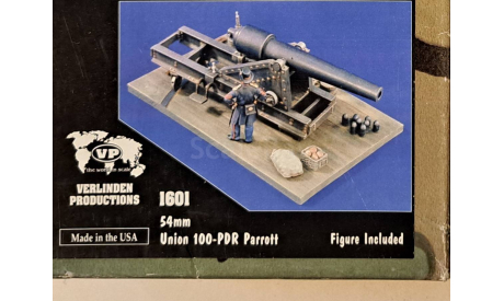 1/35 сборная модель Сто фунтового дульнозарядного морского орудия системы Паррота ВМФ Конфедерации Война Севера и Юга Верлинден 1601, сборные модели бронетехники, танков, бтт, коллекция Новостройки СПб, scale35