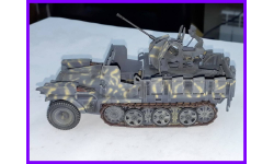 1/35 модель танка 20 мм ЗСУ Сд.Кфзед 10/5 - полугусеничный тягач Демаг Д-7 с 20 мм пушкой Флак 38 Германия