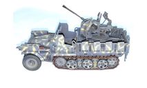 1/35 модель танка 20 мм ЗСУ Флак 38 на Демаг Д-7 Сд.КФз 10/5 Sd.Kfz.10/5 w/Armoured Cab fur 2cm flak 38 Demag D7 with FLAK 38, масштабные модели бронетехники, Коллекция Новостройки СПб, scale35