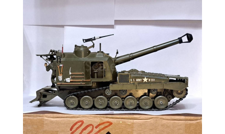 1/32 модель танка 203 мм САУ М-55 США М55 М 55, сборные модели бронетехники, танков, бтт, коллекция Новостройки СПб, scale35
