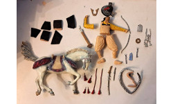 1/16 сборная модель Самурай лучник на лошади производитель Хо Фи Ф 50 Японско монгольская война 1281 , смола и металл
