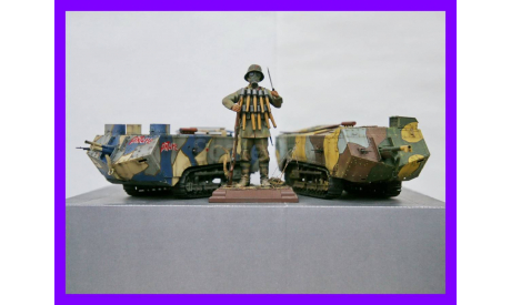 1/35 модель танка Сен-Шамон 1918 года FAMH Char Saint Chamond Canon de 75 mm Modele 1897 Первая Мировая война, с 75 мм полевой пушкой обр.1897 года, масштабные модели бронетехники, коллекция Новостройки СПб, scale35