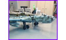 1/48 модель самолета Хейнкель Хе-177 А-5 Грифон тяжелого бомбардировщика + две планирующие бомбы Хеншель Хс 293, масштабные модели авиации, коллекция Новостройки СПб, 1:48