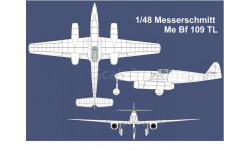 1/48 продажа сборной модели самолета Мессершмитт Ме-109 ТЛ реактивный Германия Антарес моделс АНТ-29