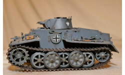 1/35 модель танка Т-1Ф, Панцеркамфваген 1 мод.Ф с дорогими металлическими рабочими гусеницами