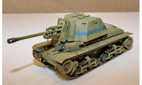 1/35 модель танка 76 мм САУ ТАКАМ Р-2 ТАСАМ R-2 Tun Anticar pe Afet Mobil 76 мм пушка ЗиС-3 на базе Шкода С-2-а в румынском обозначении Р-2, Румыния 1940-е, масштабные модели бронетехники, коллекция Новостройки СПб, scale35