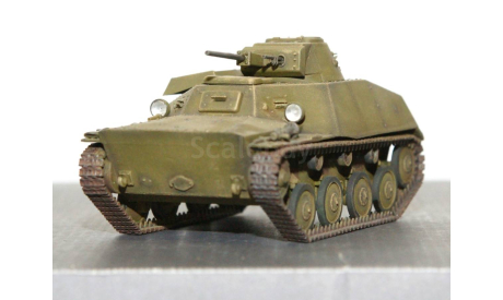 1/35 модель танка Т-30 СССР 1941 год , неплавающее развитие танка Т-40 отсутствует винт, пушка вместо пулемета ДШК, масштабные модели бронетехники, коллекция Новостройки СПб, scale35