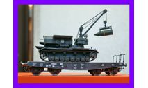 1/35 модель тяжелая железнодорожная платформа Тип ССу для перевозки танков Германия, железнодорожная модель, коллекция Новостройки СПб, scale35