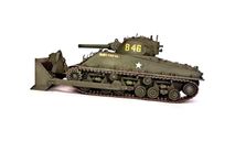 ​1/35 модель танка М4 А3 Шерман со 105 мм гаубицей и бульдозерным отвалом М-1 США U.S. Medium Tank M4A3 Sherman 105mm Howitzer & M1 Dozer Blade М4А3 М4 М-4, масштабные модели бронетехники, Коллекция Новостройки СПб, scale35