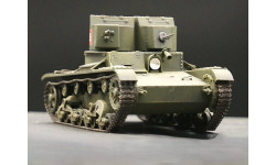 1/35 модель танка Т-26 двухбашенный СССР 1930-40 е годы Вторая мировая война доработанный танк Виккерс 6-тонный Викерс