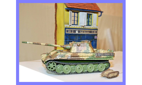 1/35 модель танка Пантера Ф с опорными катками с внутренней амортизацией и башней смал турн Sd.Kfz.171 Pz.Kpfw Panther Ausf.F mit Gummigedampften Stahllaufrollen, масштабные модели бронетехники, коллекция Новостройки СПб, scale35