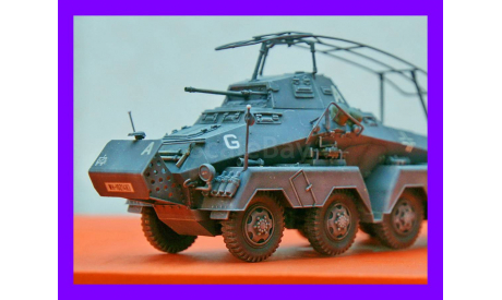 1/35 модель танка СдКфзет 232 Ахт Рад schwere Panzerspahwagen Sd.Kfz.232 8-Rad Achtrad Vs.Kfz.624 бронеавтомобиль с радиооборудованием Германия, сборная модель автомобиля, коллекция Новостройки СПб, scale35