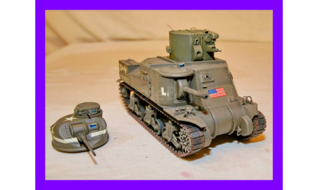 1/35 продажа модели Танка обороны канала на базе танка М3 Ли с секретной башней с прожектором Shop Tractor T10 - танк M3 Lee + башня CDL, масштабные модели бронетехники, коллекция Новостройки СПб, 1:35