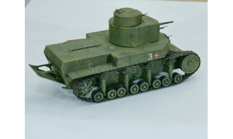1/35 модель танка Т-24 образца 1930 года СССР смола, масштабные модели бронетехники, коллекция Новостройки СПб, scale35
