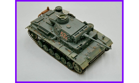 1/35 модель танка Панцер 3 М, Т-3 мод.М, Панцеркампфваген 3 М, масштабные модели бронетехники, коллекция Новостройки СПб, scale35