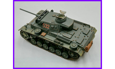 1/35 модель танка Панцер 3 М, Т-3 мод.М, Панцеркампфваген 3 М, масштабные модели бронетехники, коллекция Новостройки СПб, scale35
