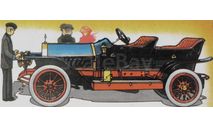 КИТ АВТО Пузырёва 28/35 Дубль-фаэтон торпедо (1911), сборная модель автомобиля, частный мастер, scale43