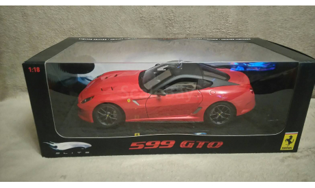 Ferrari 599GTO 1:18 Hot Wheels Elite, масштабная модель, 1/18