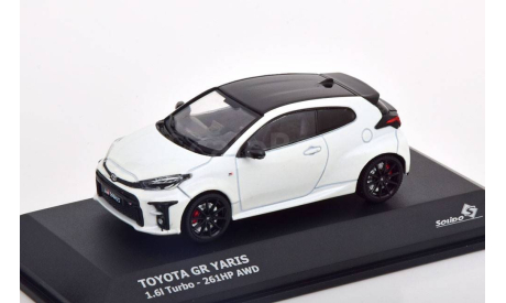Toyota GR Yaris 1 6l Turbo 2020 white black  Solido 1:43, масштабная модель, scale43