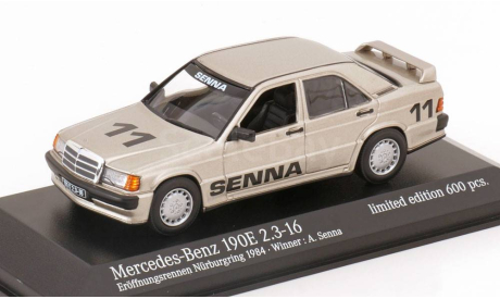 Mercedes 190E 2.3-16 Opening Race 1984 Senna Lim. 600 pcs 1:43 Minichamps, масштабная модель, scale43, Mercedes-Benz