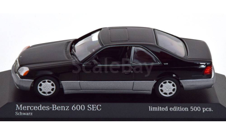 Mercedes-Benz 600 SEC (C140) Coupe 1992 1:43 Minichamps, масштабная модель, scale43