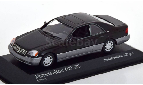 Mercedes-Benz 600 SEC (C140) Coupe 1992 1:43 Minichamps, масштабная модель, scale43