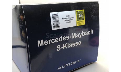 Mercedes-Benz Maybach S-Classe Autoart 1:18, масштабная модель, scale18