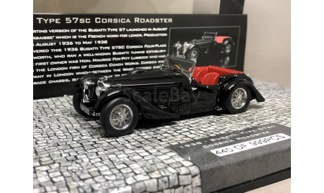 Bugatti Type 57SC Corsica Roadster 1938 1:43 Minichamps, масштабная модель, scale43