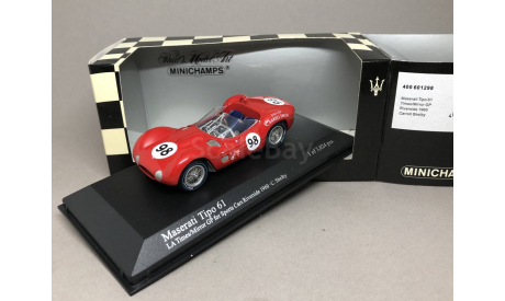 Maserati TIPO 61 LaTimes/MirrorGP...Carol Shelby 1960 Minichamps 1:43, масштабная модель, scale43