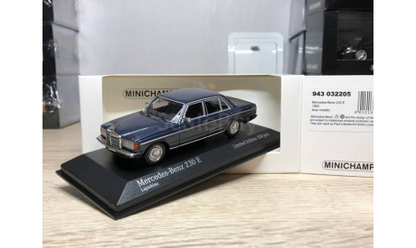 Mercedes-Benz 230E W123 1982 Blue metallic lim.500 Minichamps 1:43, масштабная модель, scale43
