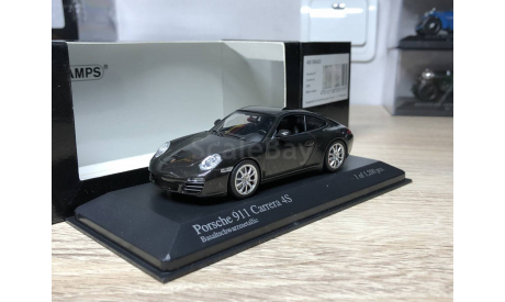 Porsche 911 Carrera 4S 2008 Black met. Minichamps 1:43, масштабная модель, scale43