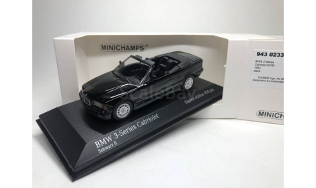 BMW 3er E36 Convertible 1993 black lim.500 Minichamps 1:43, масштабная модель, scale43