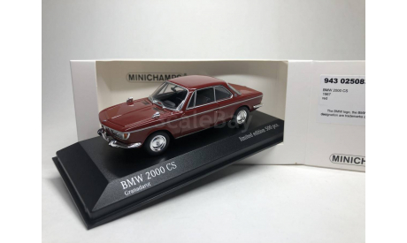 BMW 2000 CS 1967 darkred lim.500 Minichamps 1:43, масштабная модель, scale43