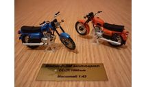 Мотоцикл Восход-3М оранжевый, масштабная модель мотоцикла, 1:43, 1/43, Моделстрой