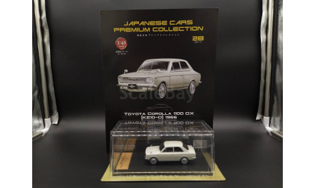 1/43 Toyota Corolla 1100 DX (KE10) 1966 White - Hachette, масштабная модель, 1:43